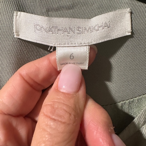 Jonathan Simkhai Twill Fly Boilersuit - Size 6 - Picture 5 of 5